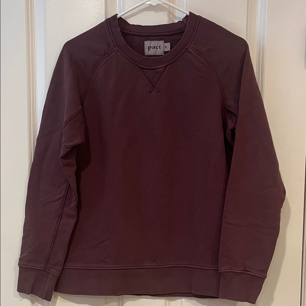 Pact Women’s Sweatshirt Deep Burgundy 100% Organic Cotton